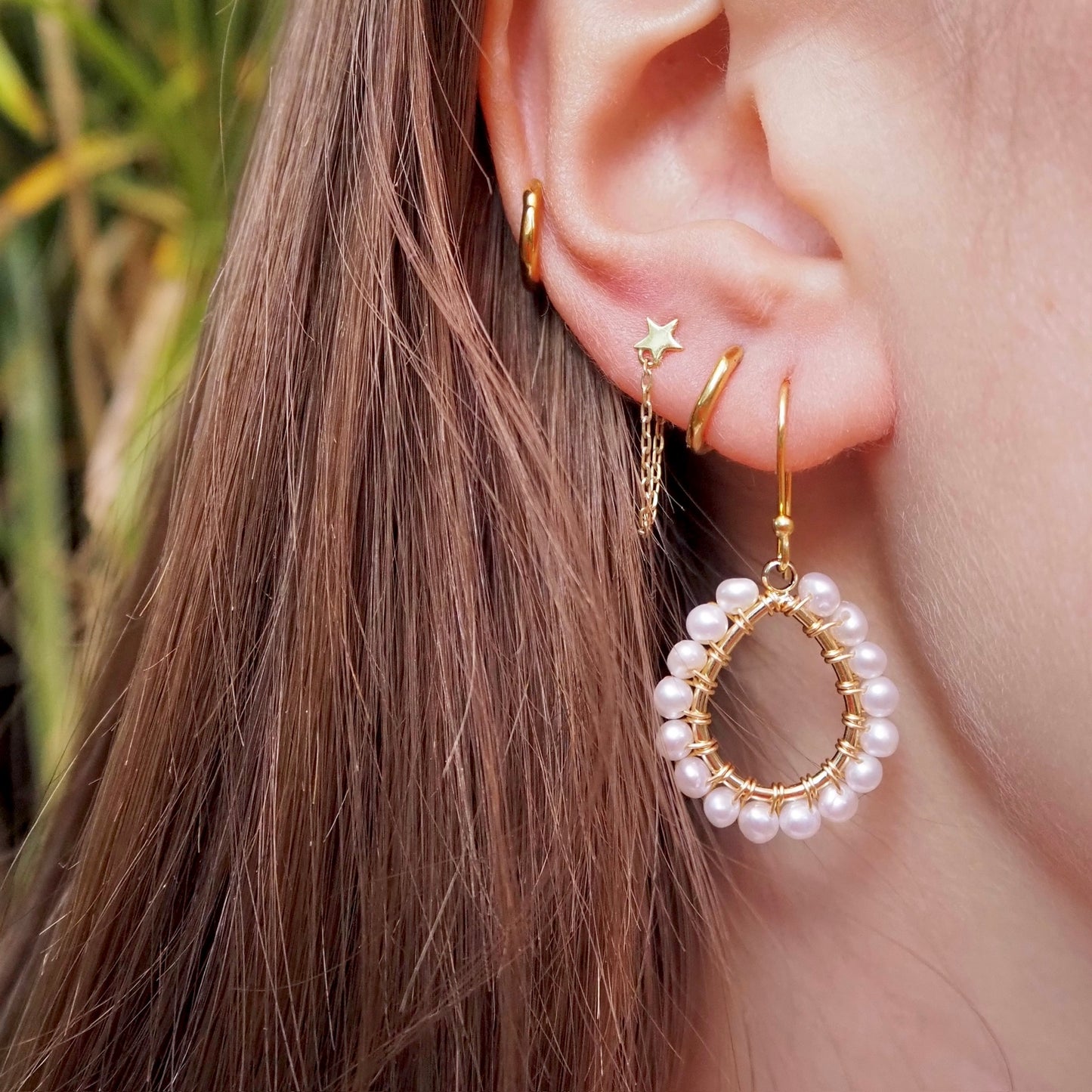 Freshwater Pearl Mini Teardrop Earrings