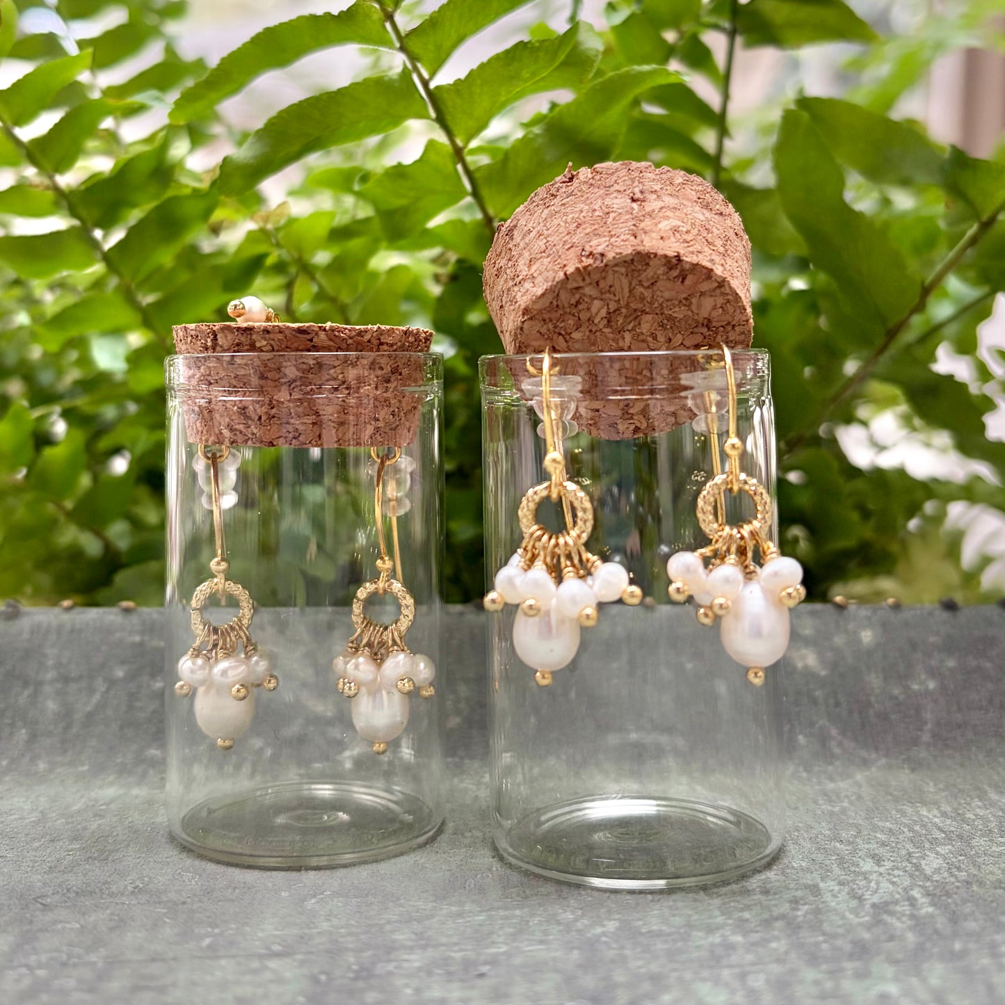 Freshwater Pearl Drop Earrings in Corked Tube