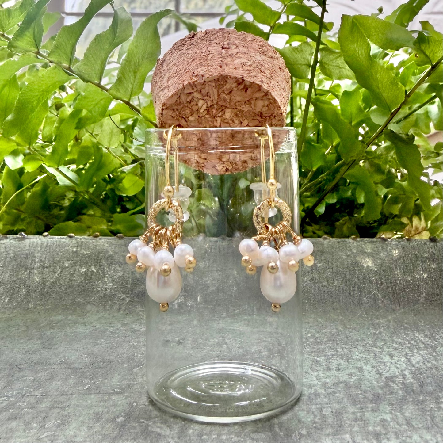 Freshwater Pearl Drop Earrings in Corked Tube