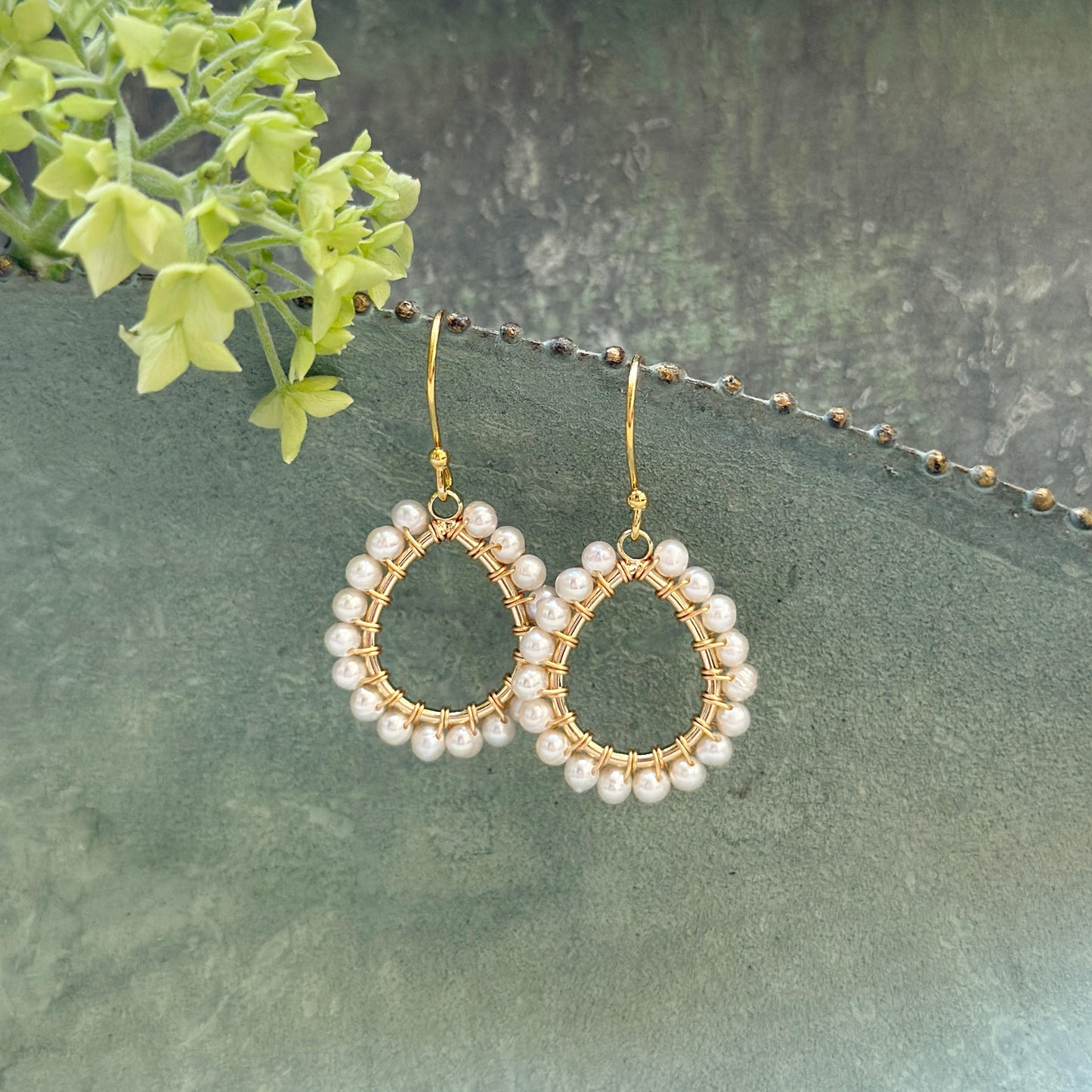 Freshwater Pearl Mini Teardrop Earrings