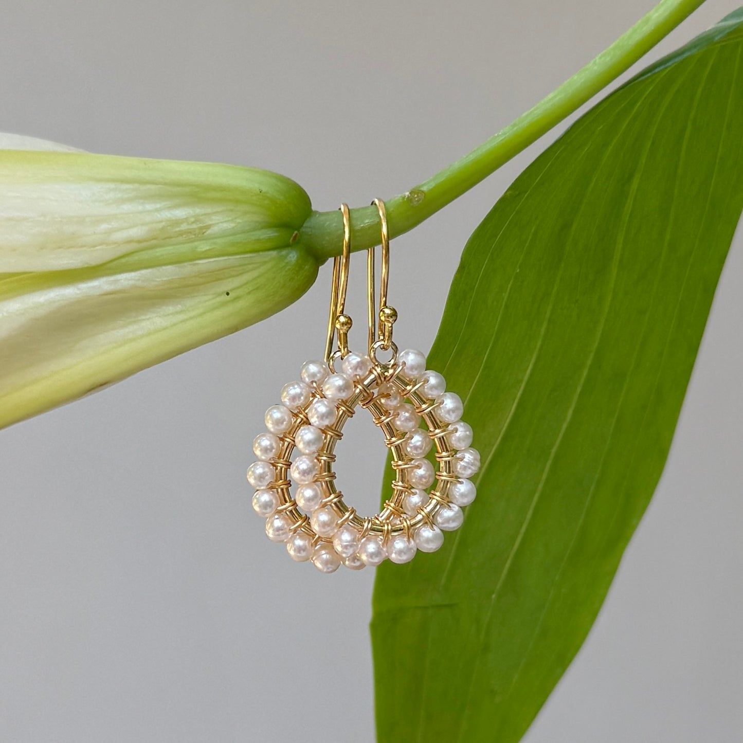 Freshwater Pearl Mini Teardrop Earrings