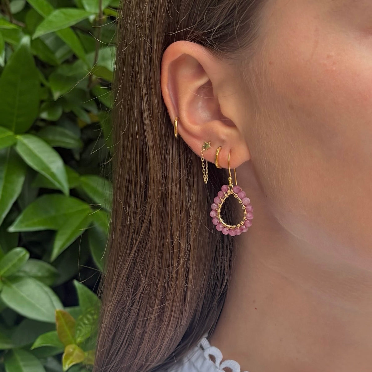 Airforce Blue Quartz Mini Teardrop Earrings