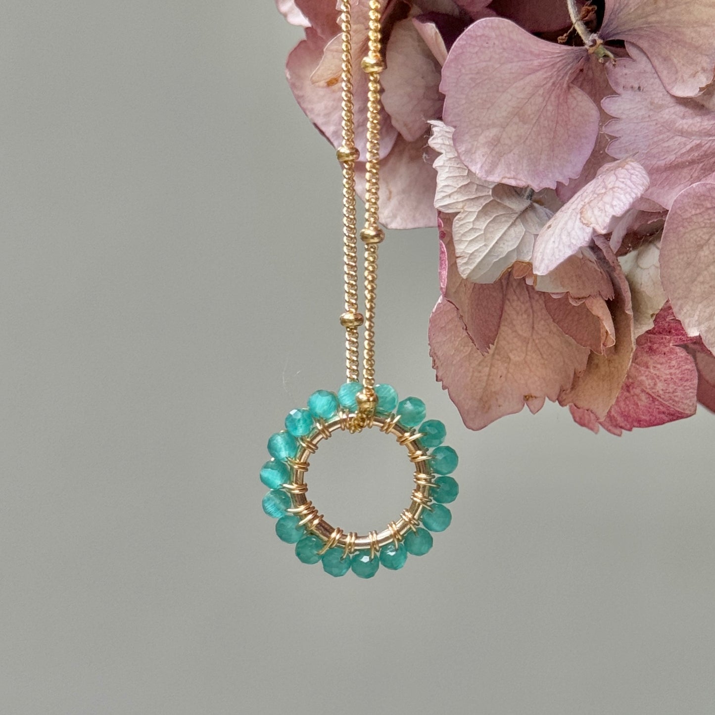 Mint Green Jade (Midi Bead) Pendant Necklace