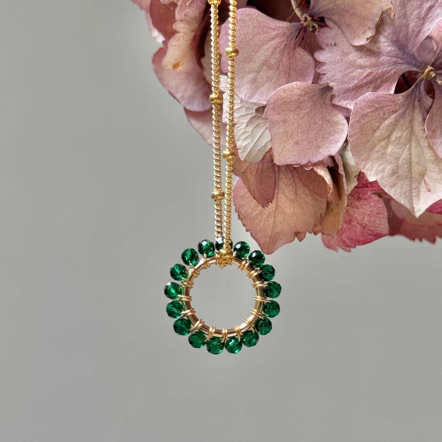 Emerald Green Jade (Midi Bead) Pendant Necklace