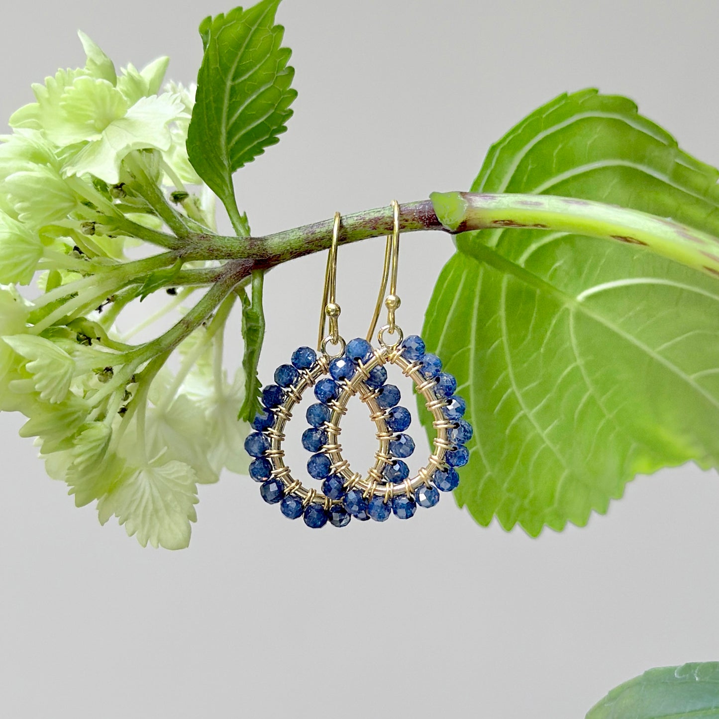Royal Blue Azurite Mini Teardrop Earrings