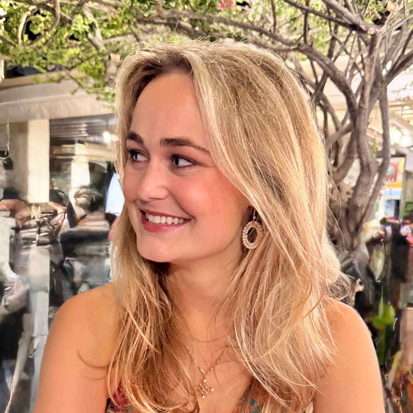 Freshwater Pearl Double Round Beaded Earrings