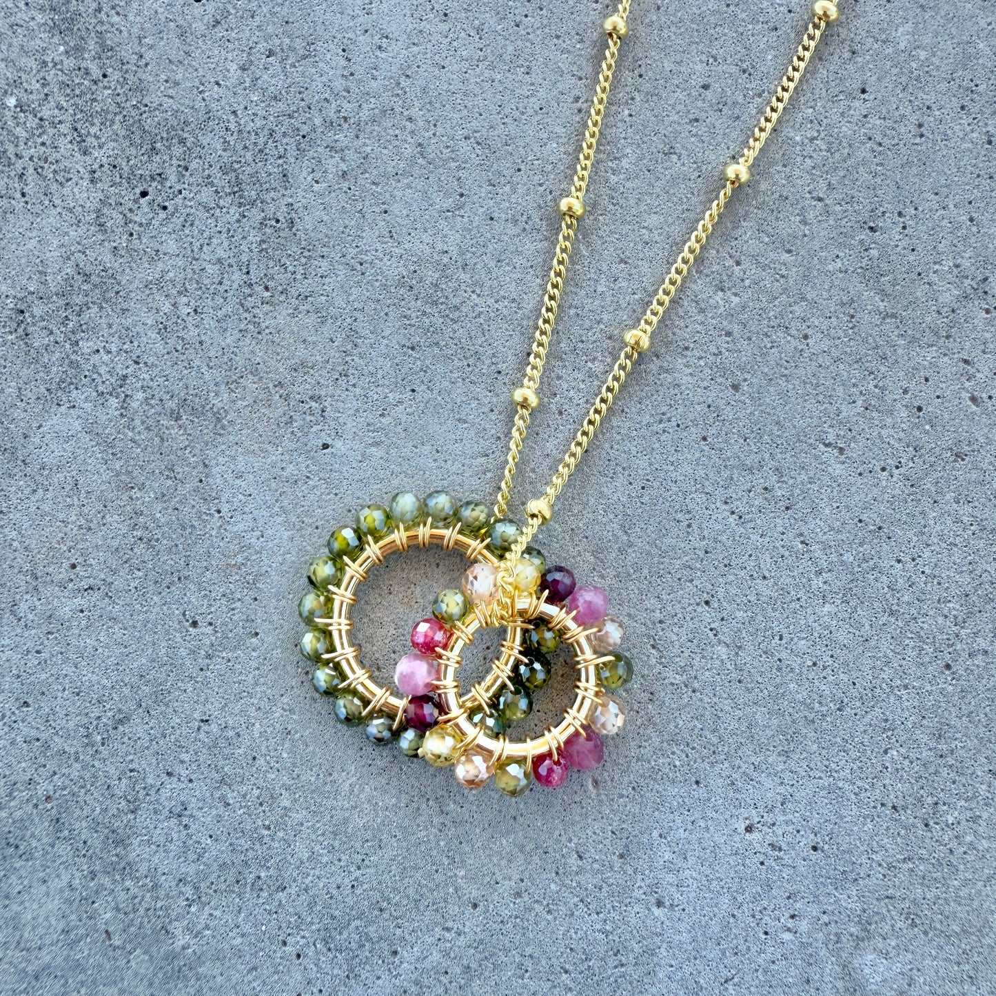 Olive Green Peridot Midi Pendant For Necklace Chain