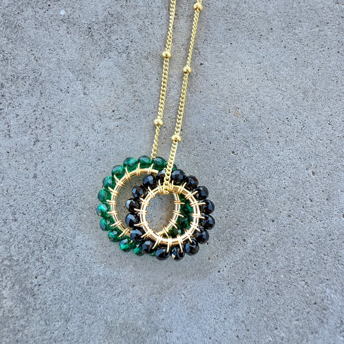 Dark Emerald Green Jade Midi Pendant For Necklace Chain