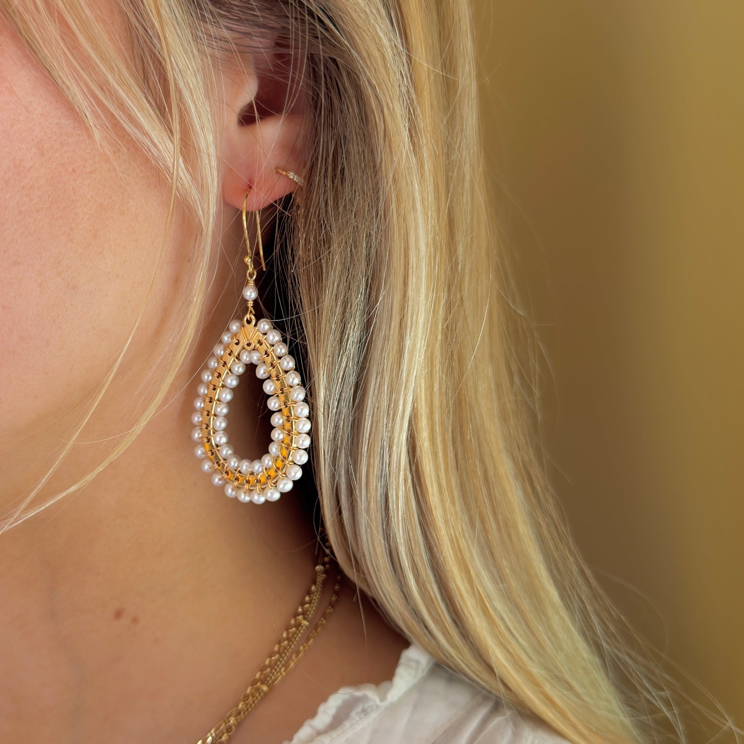 Freshwater Pearl Mustique Teardrop Earrings