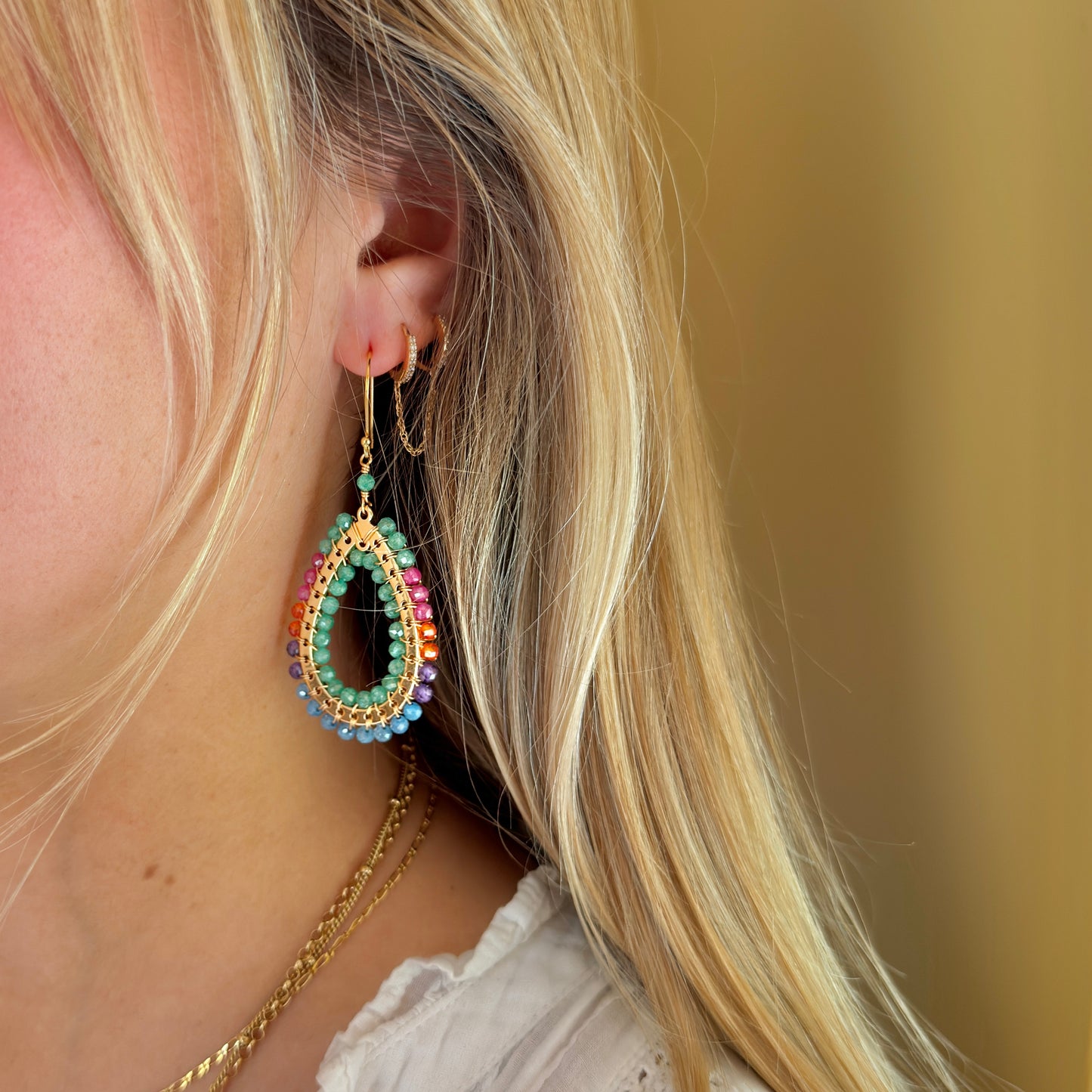 Tutti Frutti Mustique Teardrop Earrings
