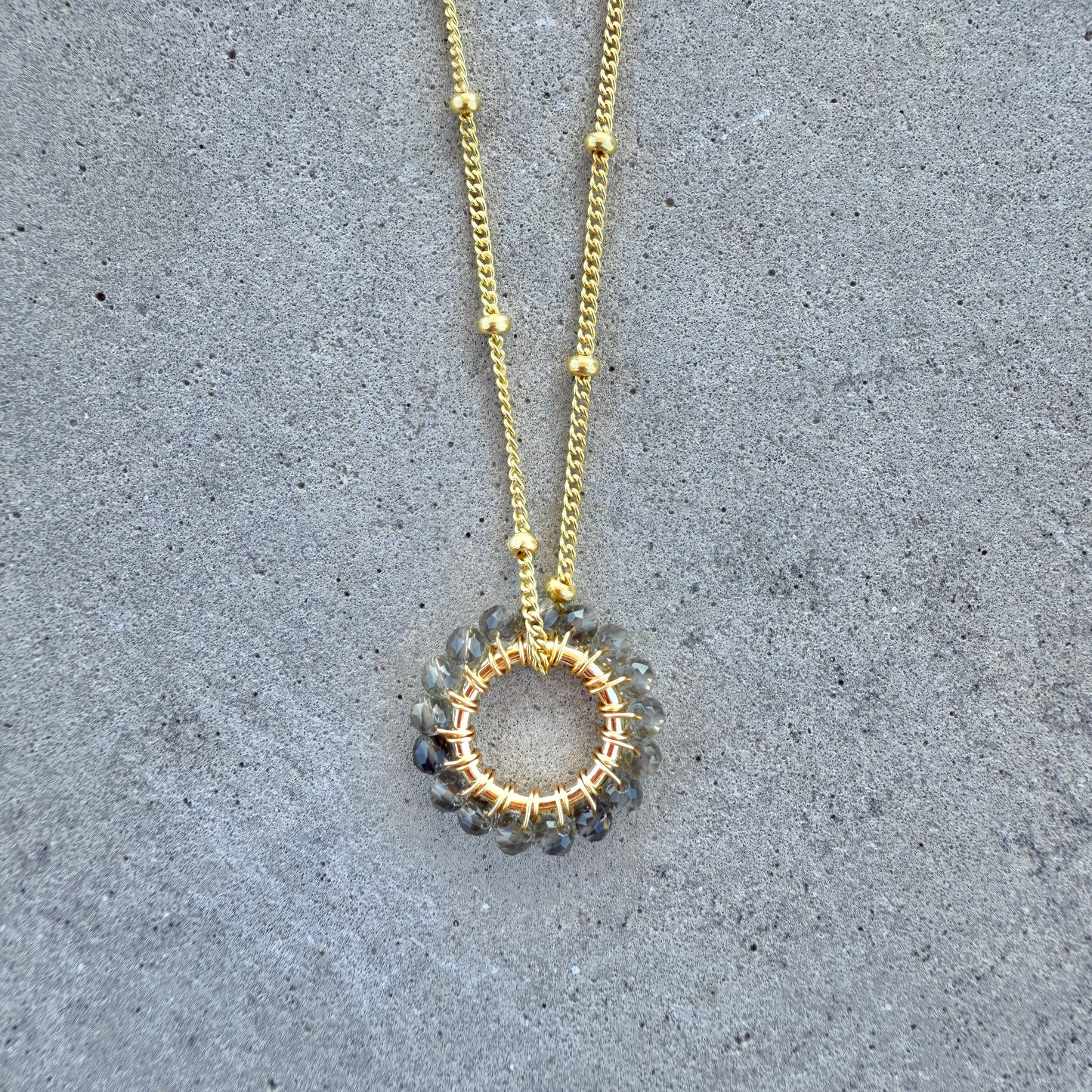 Taupe Agate Mini Pendant For Necklace Chain