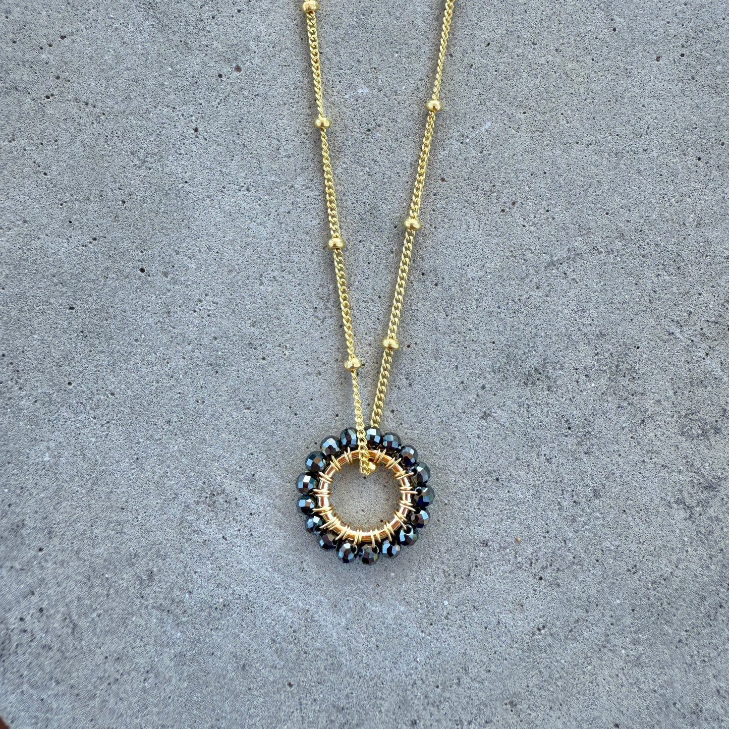 Grey Hematite Mini Pendant For Necklace Chain