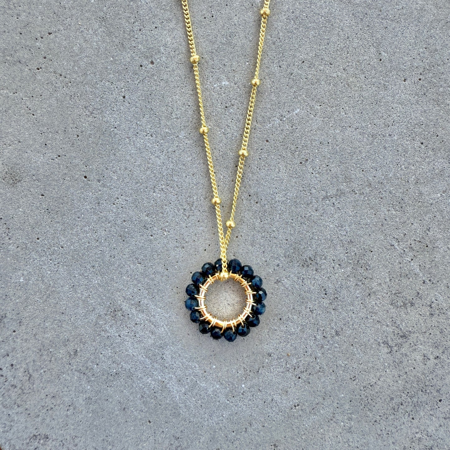 Dark Navy Blue Iolite Mini Pendant For Necklace Chain