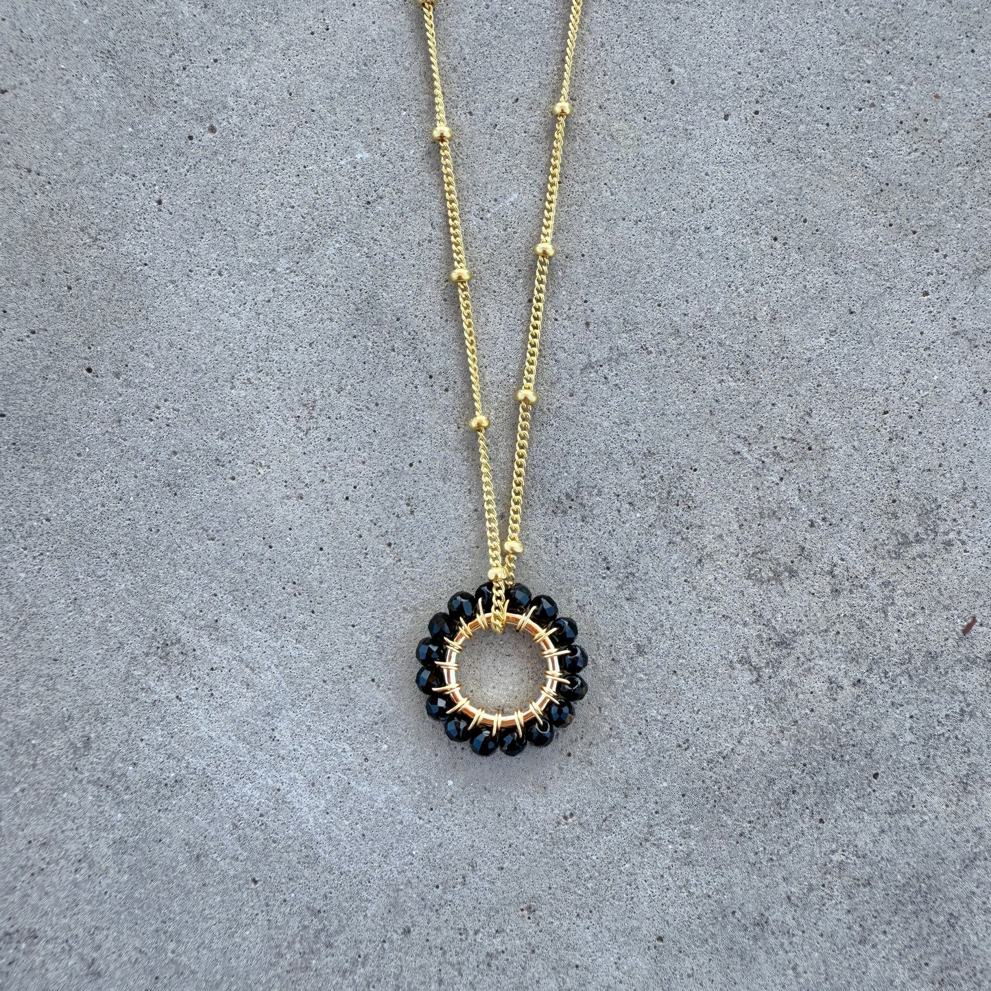 Black Onyx Mini Pendant For Necklace Chain