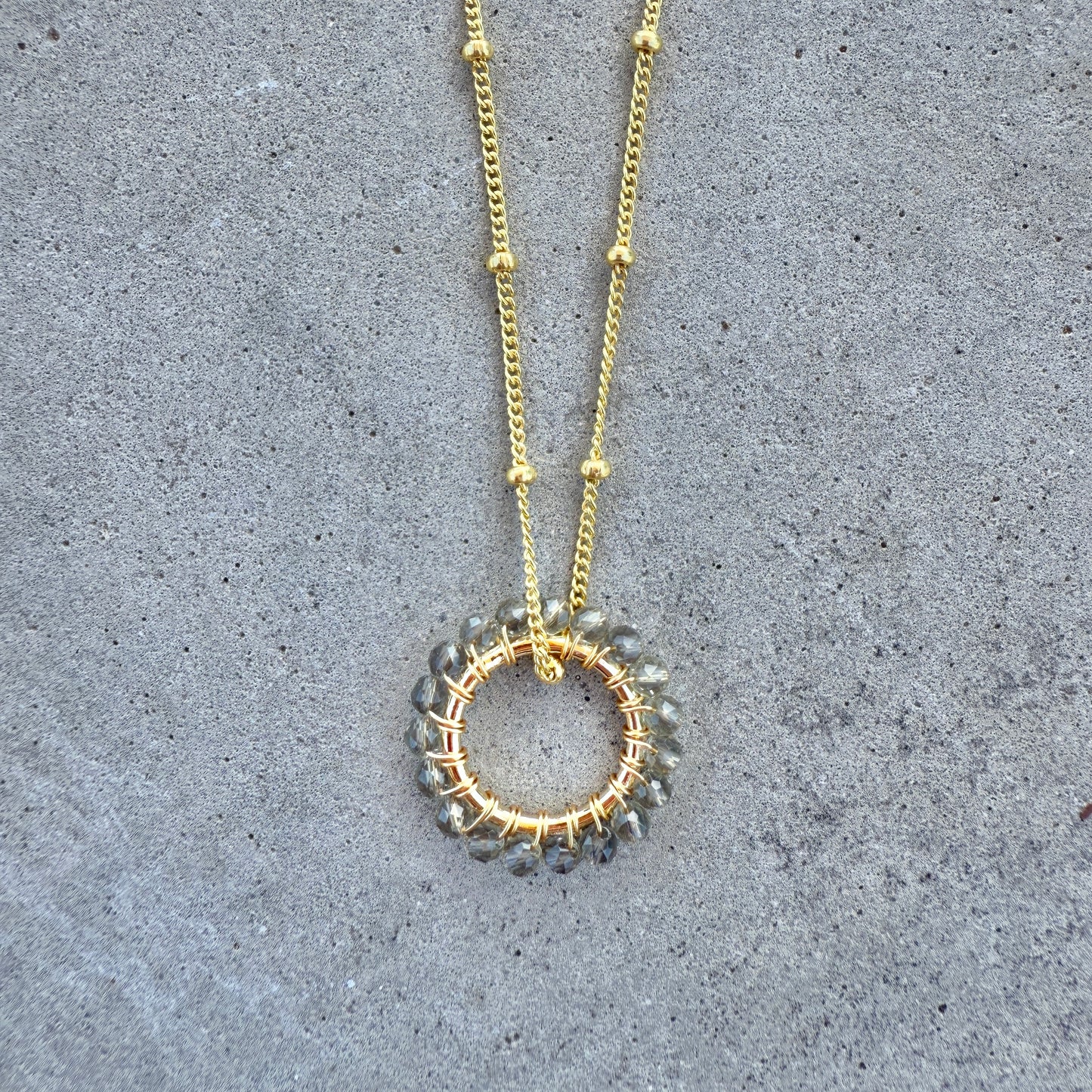 Grey Labradorite Midi Pendant For Necklace Chain