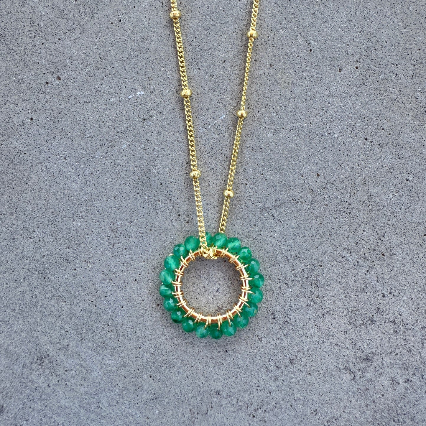 Apple Green Jade Midi Pendant For Necklace Chain