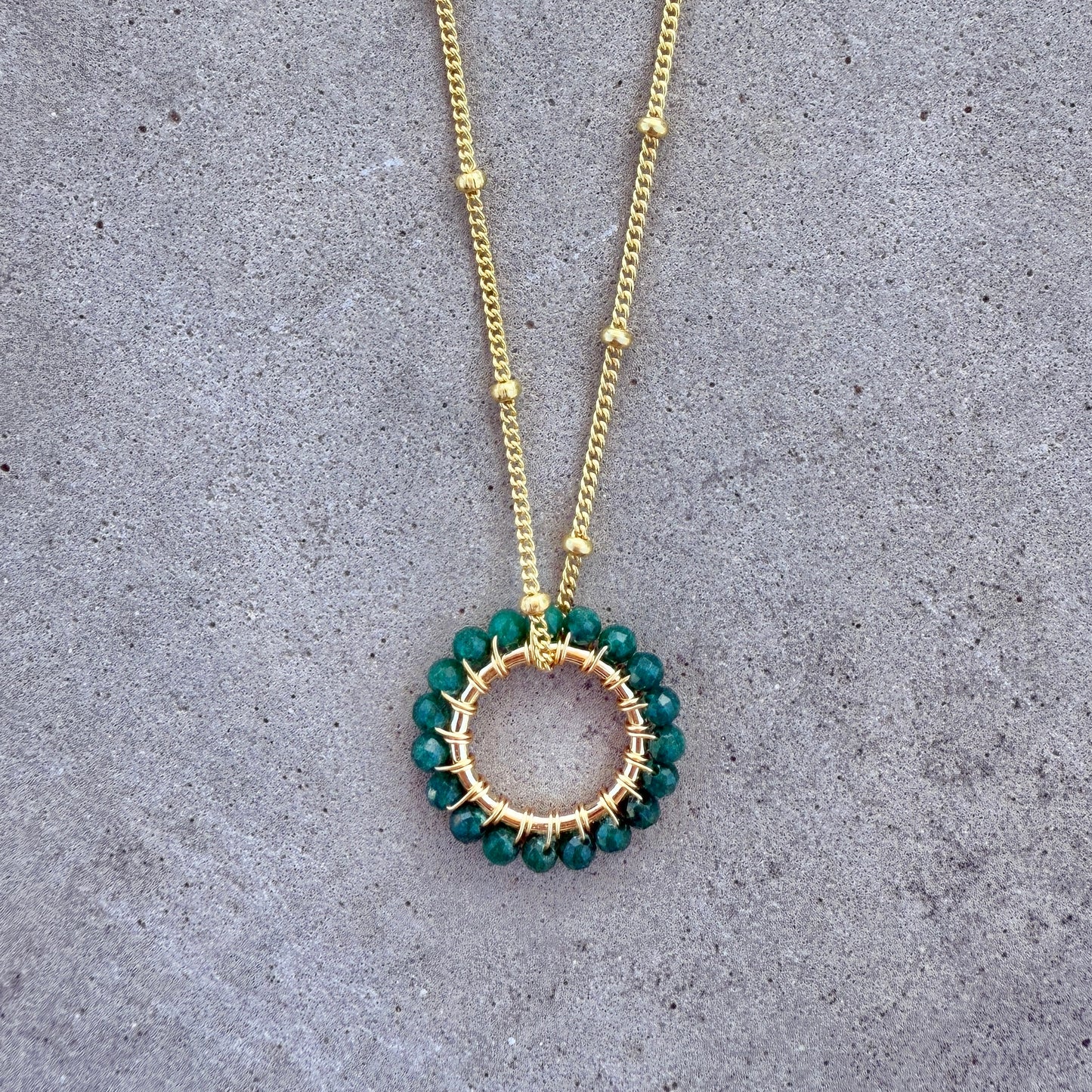 Mid Emerald Green Jade Midi Pendant For Necklace Chain