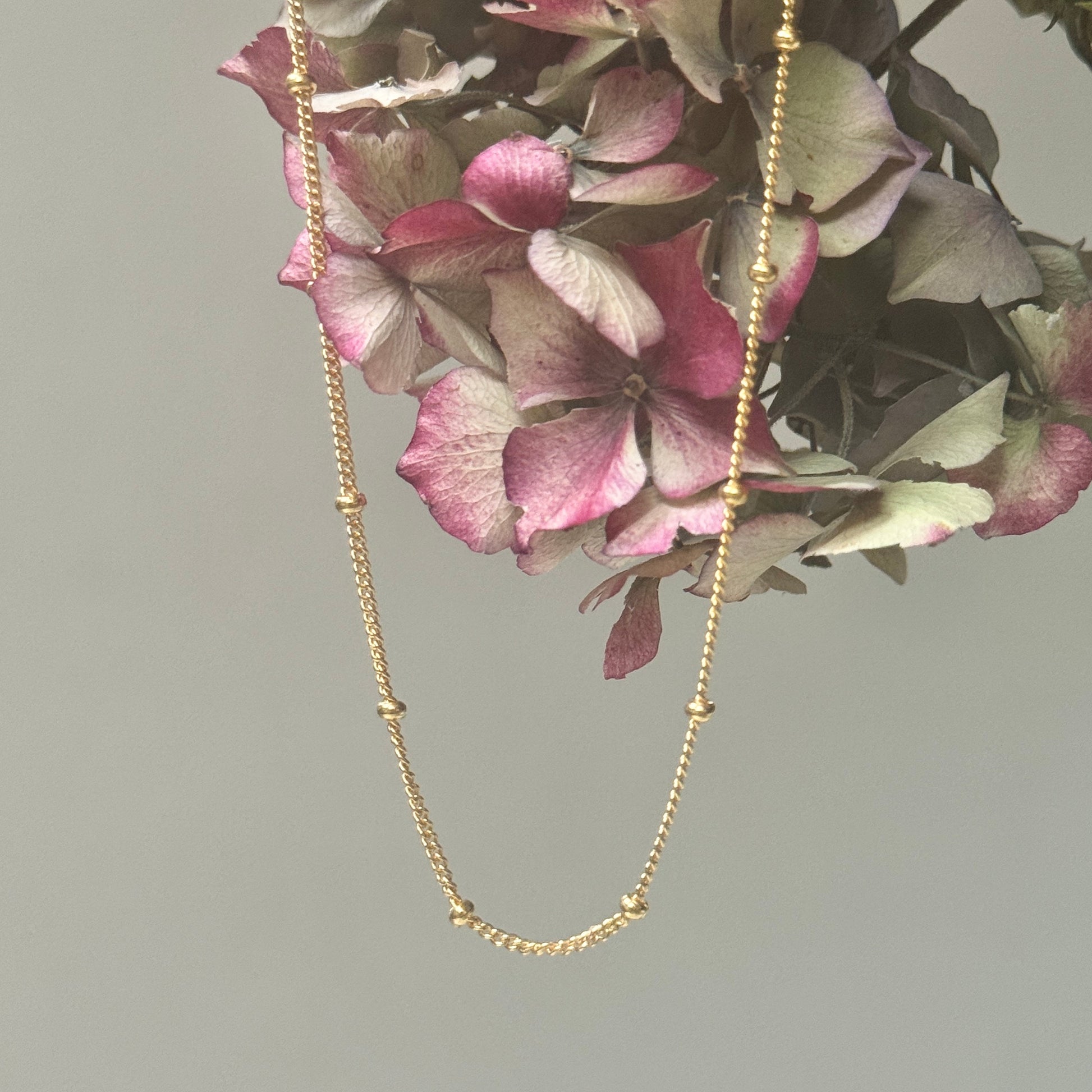 Olive Green Peridot (Midi Bead) Double Pendant Necklace