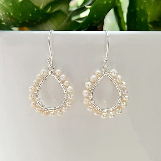 Freshwater Pearl Tiny Teardrops (Silver)