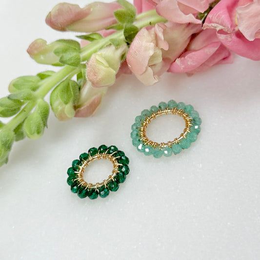 Emerald Green & Mint Green Jade Double Pendant For Necklace Chain