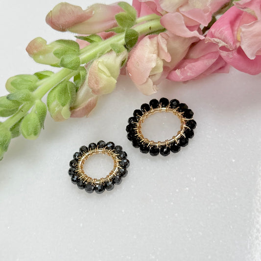 Charcoal Grey Hematite & Black Onyx Double Pendant For Necklace Chain