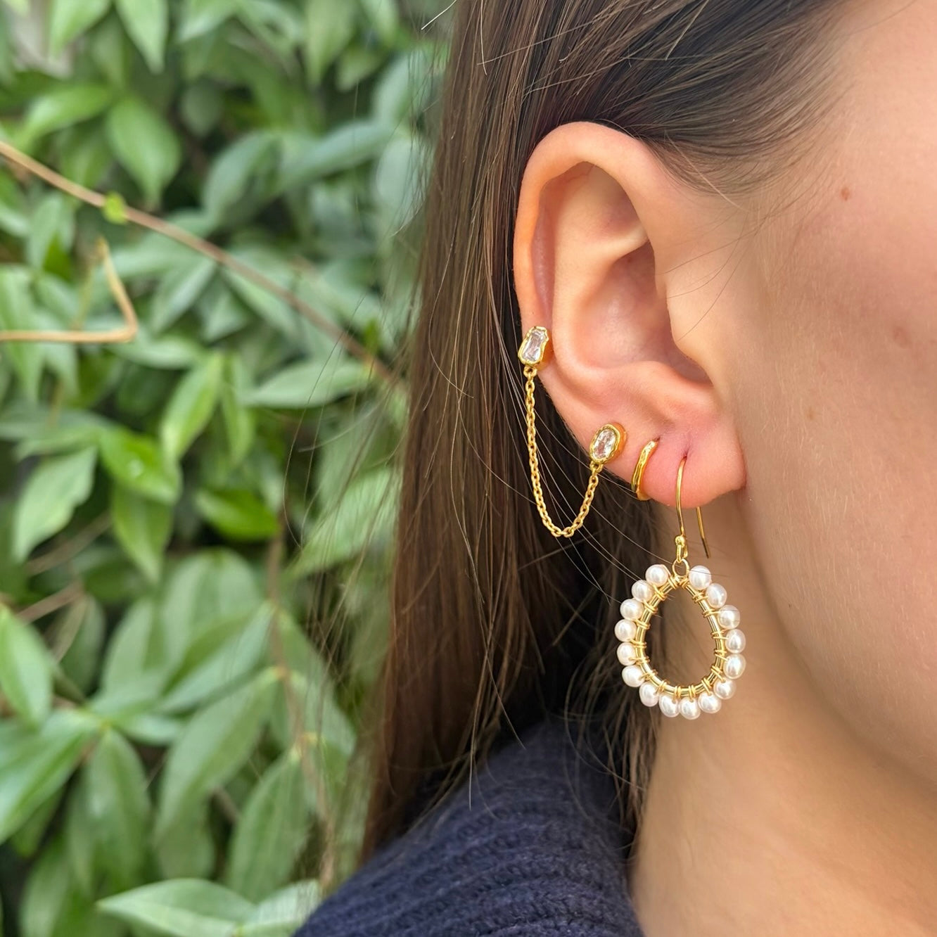 Freshwater Pearl Mini Teardrop Earrings