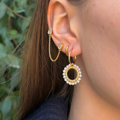 Mini Hoop Earrings + Charms