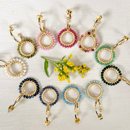 Mini Hoop Earrings + Charms