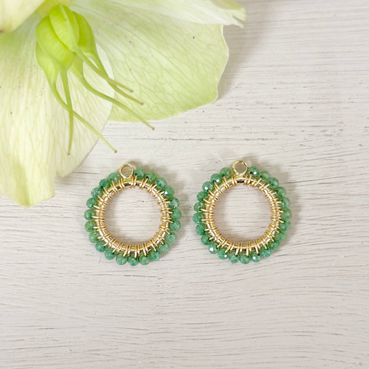 Apple Green Jade Mini Charms (extra charms for CKC mini hoop & charm set)