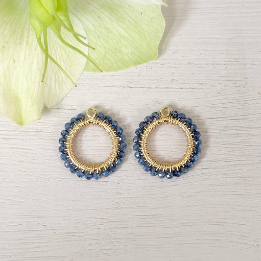 Royal Blue Azurite Mini Charms (extra charms for CKC mini hoop & charm set)
