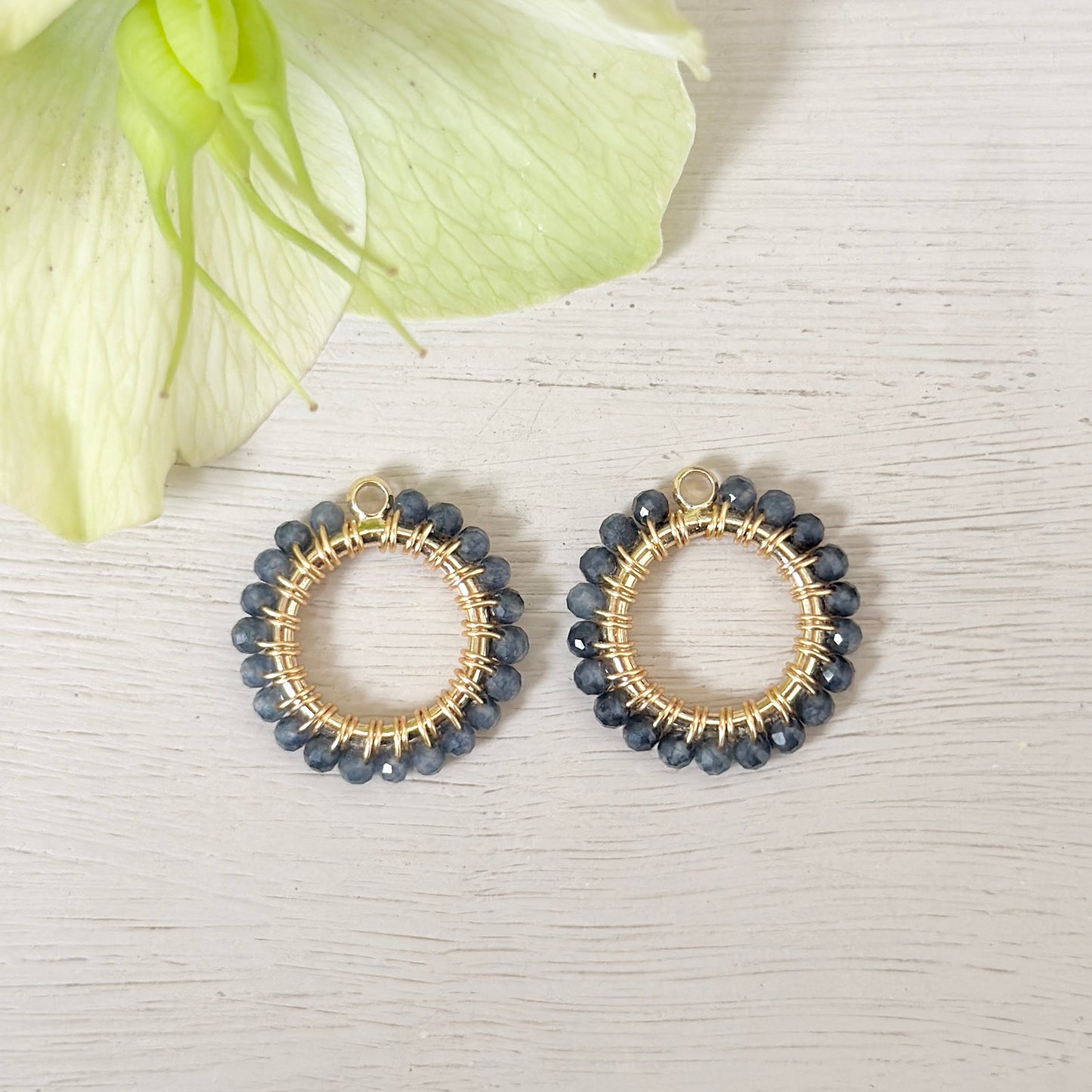 Denim Blue Iolite Mini Charms (extra charms for CKC mini hoop & charm set)