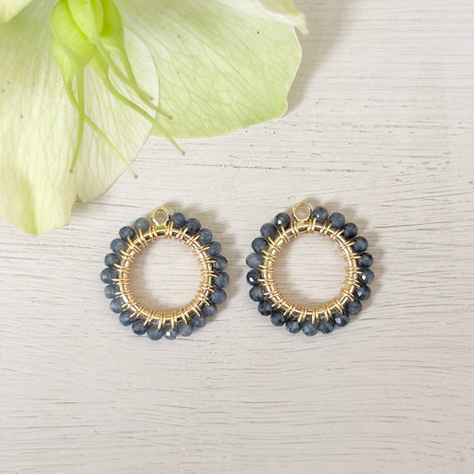 Denim Blue Iolite Mini Charms (extra charms for CKC mini hoop & charm set)