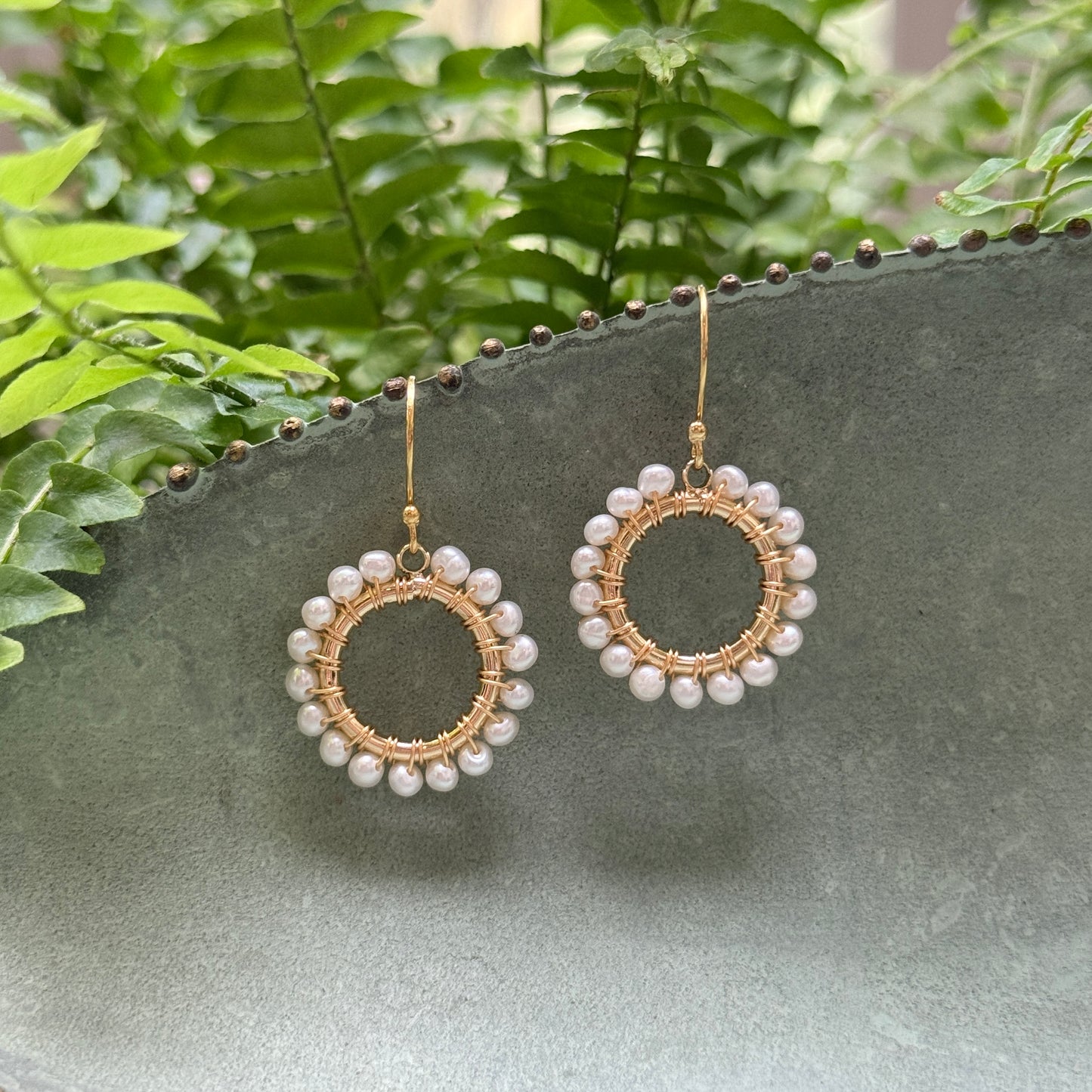 Freshwater Pearl Mini Round Beaded Earrings