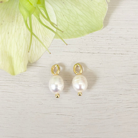 Freshwater Pearl Mini Drop Charms (extra charms for CKC mini hoop & charm set)