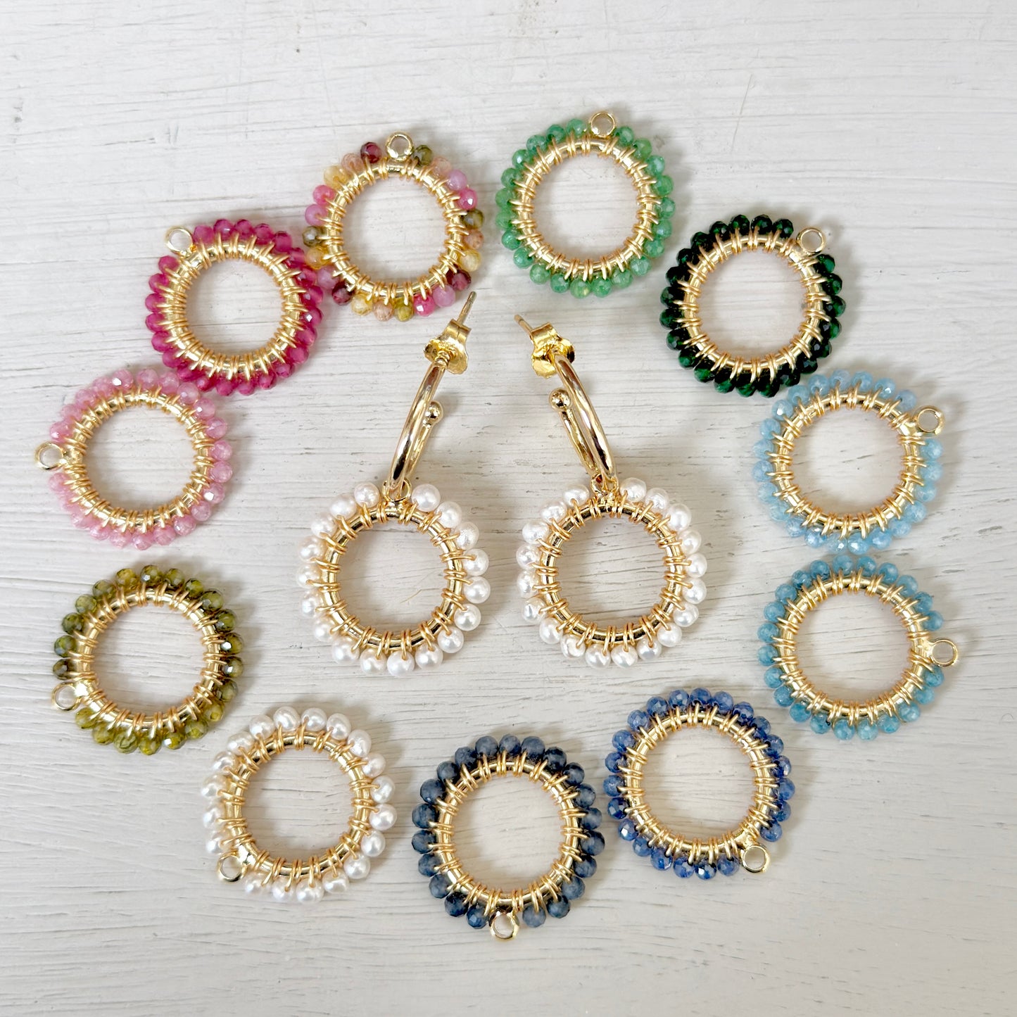 Mini Hoop Earrings + Charms