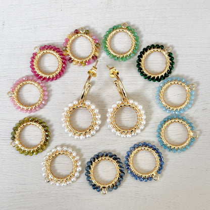 Mini Hoop Earrings + Charms