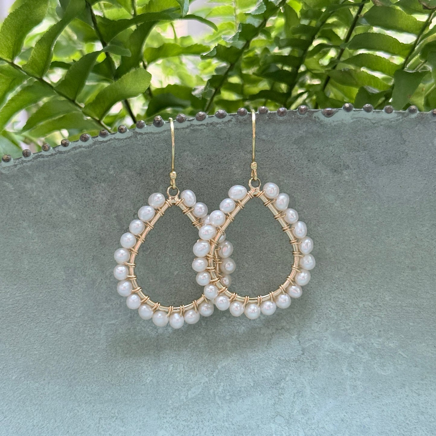 Freshwater Pearl Midi Teardrop Beaded Earrings