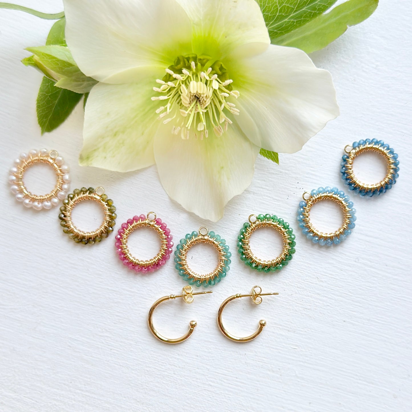 Topaz Blue Azurite Mini Charms (extra charms for CKC mini hoop & charm set)