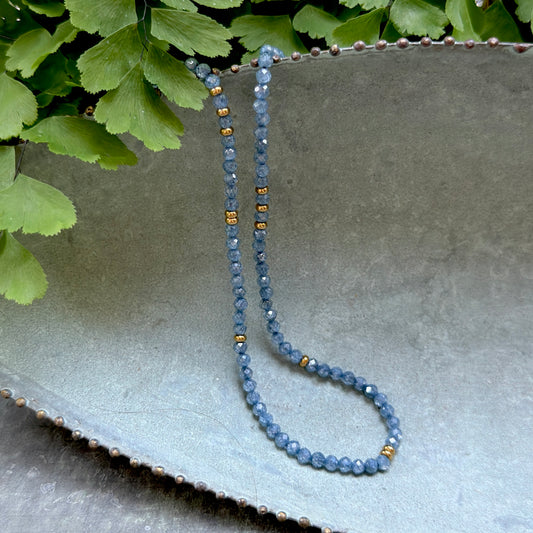 Airforce Blue Quartz Gemstone Necklace