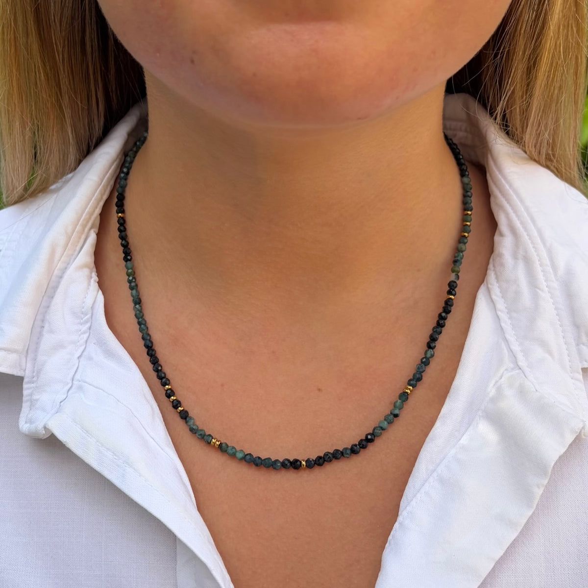 Winter Blue Tourmaline Gemstone Necklace