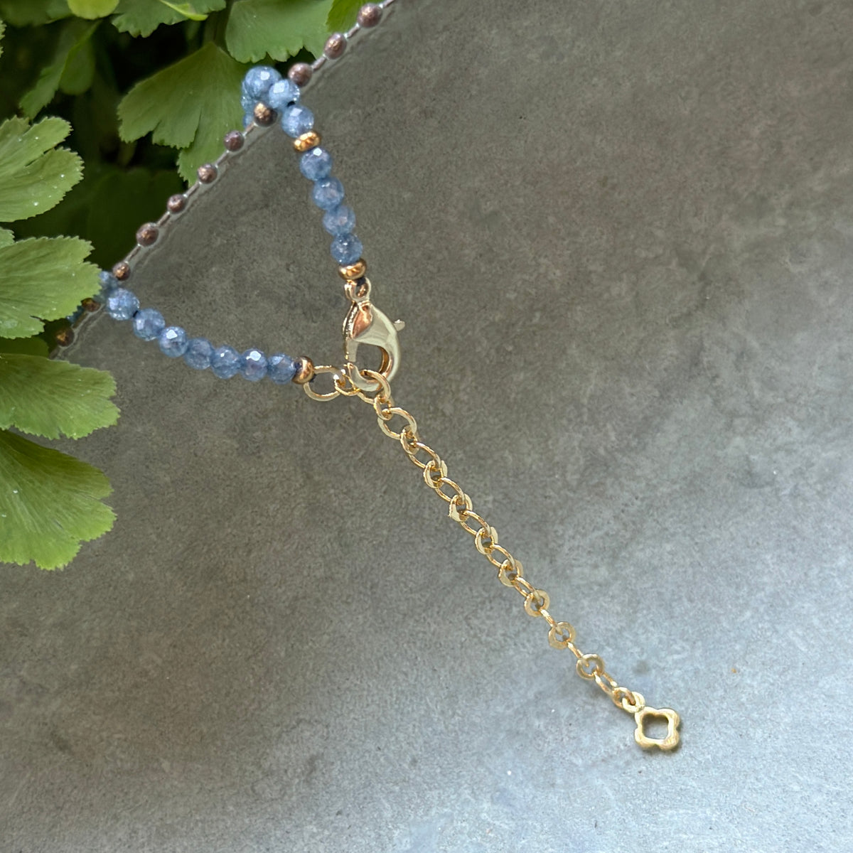 Airforce Blue Quartz Gemstone Necklace