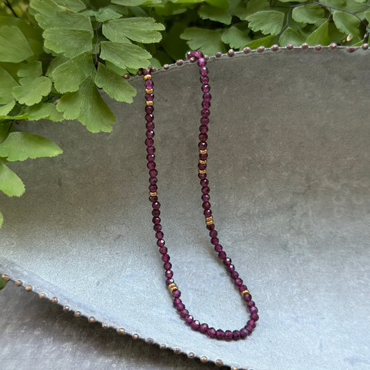 Burgundy Garnet Gemstone Necklace