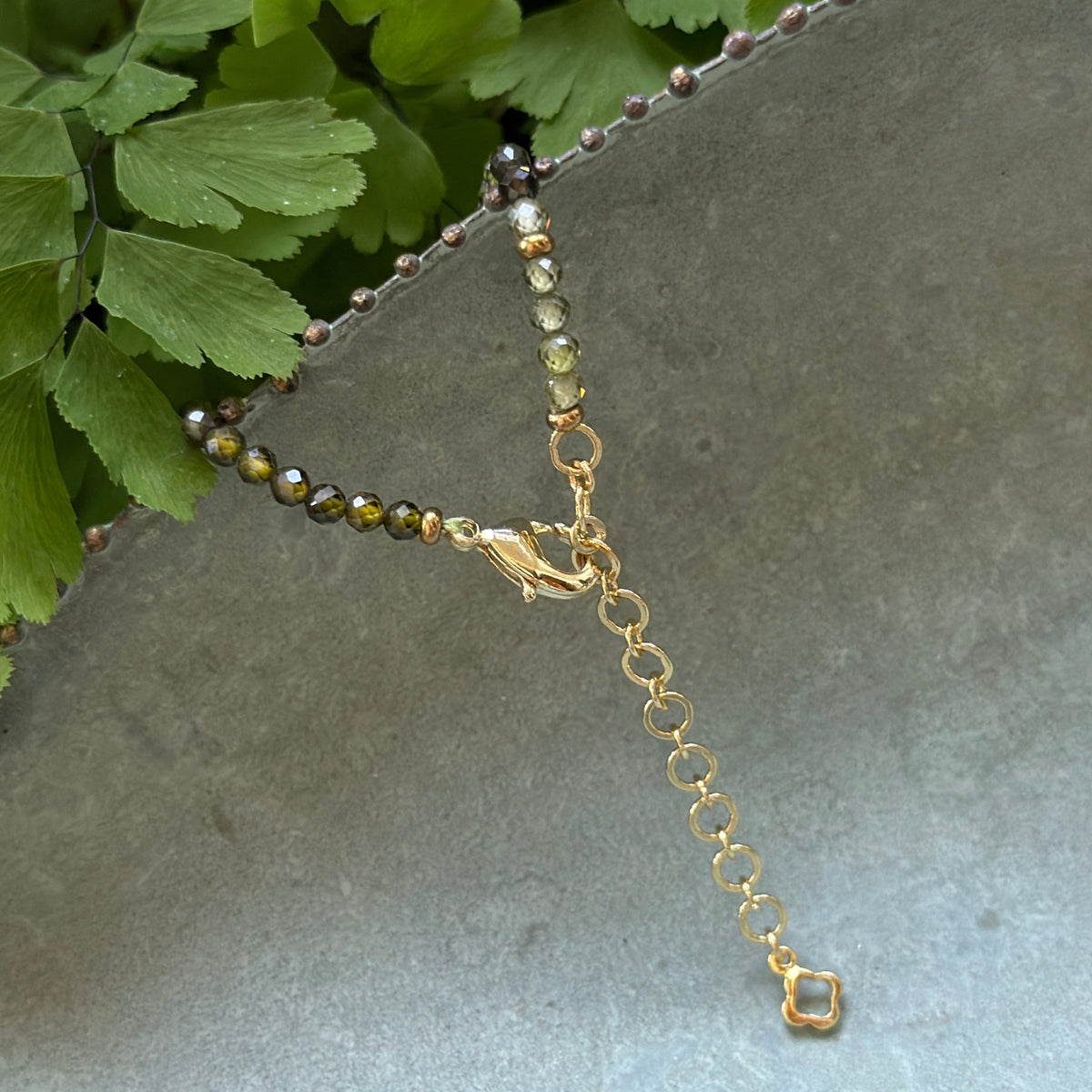 Olive Green Peridot Gemstone Necklace