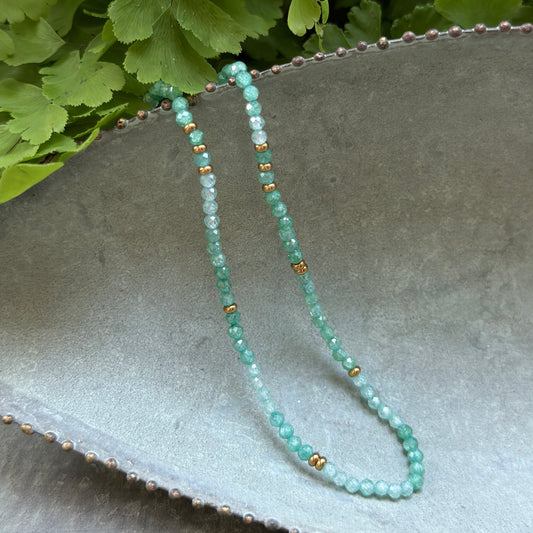 Mint Green Jade Gemstone Necklace