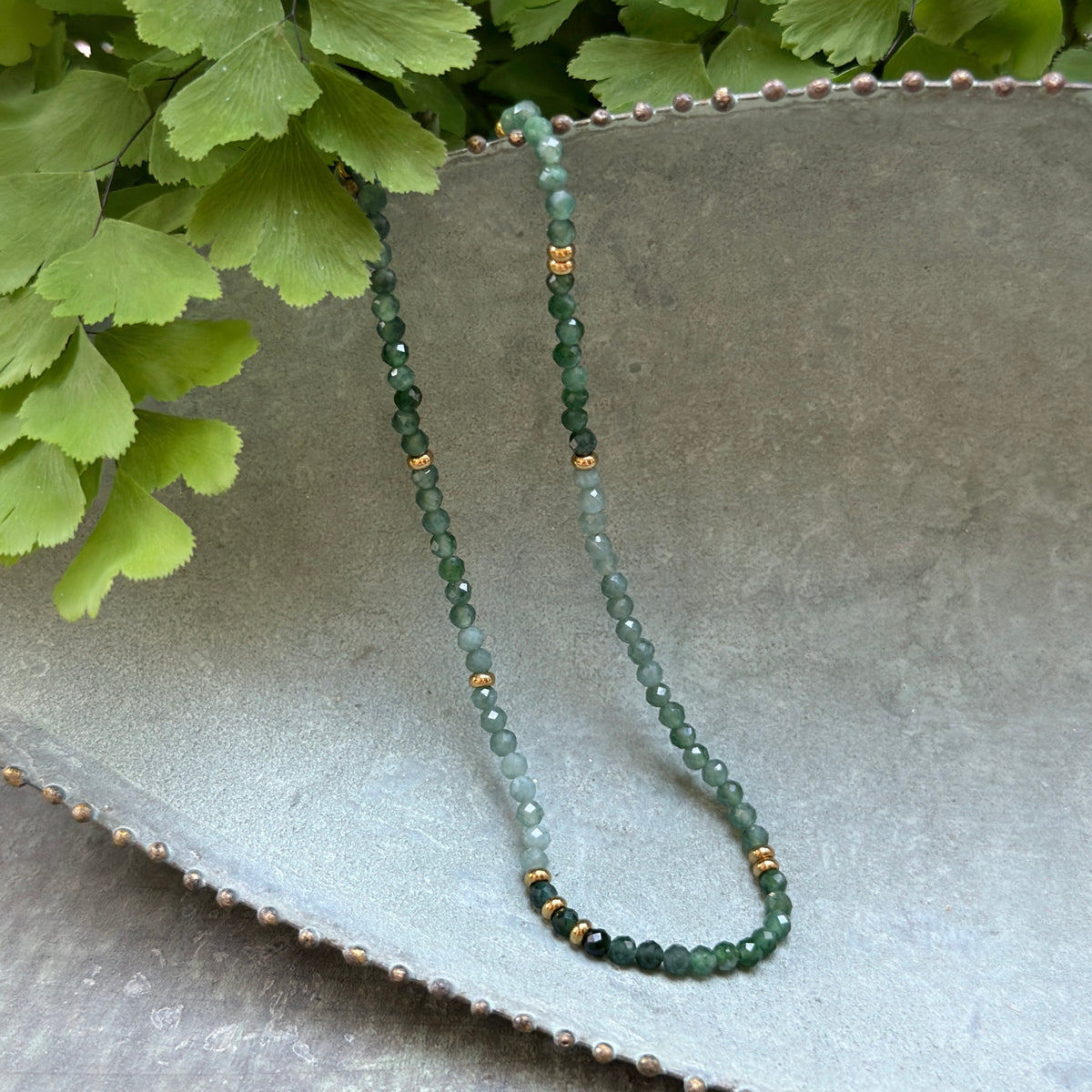 Winter Green Tourmaline Gemstone Necklace