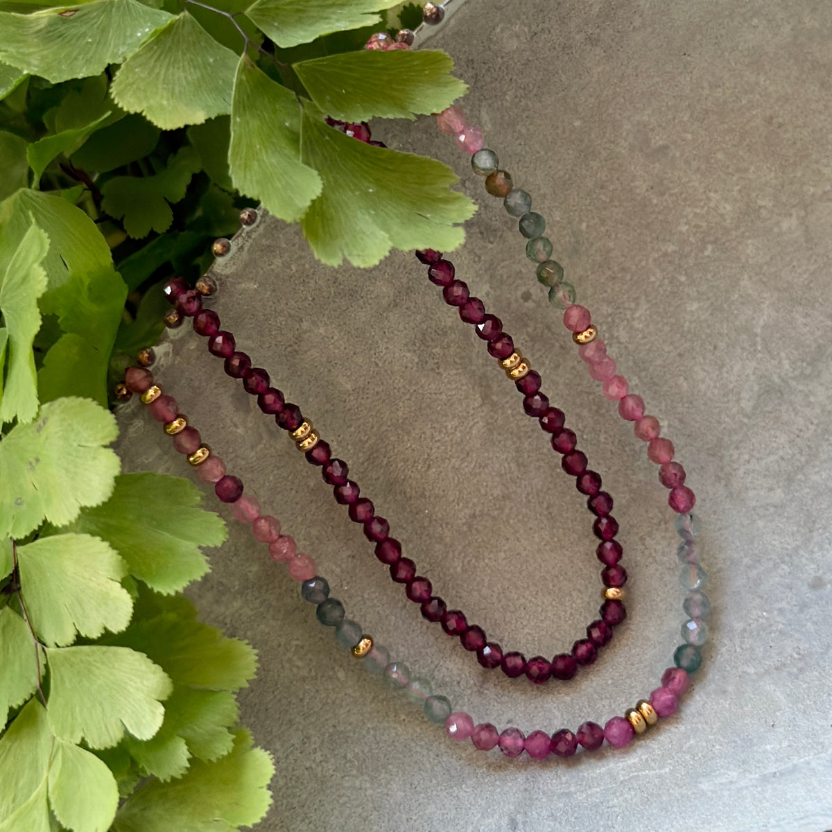 Watermelon Tourmaline Gemstone Necklace