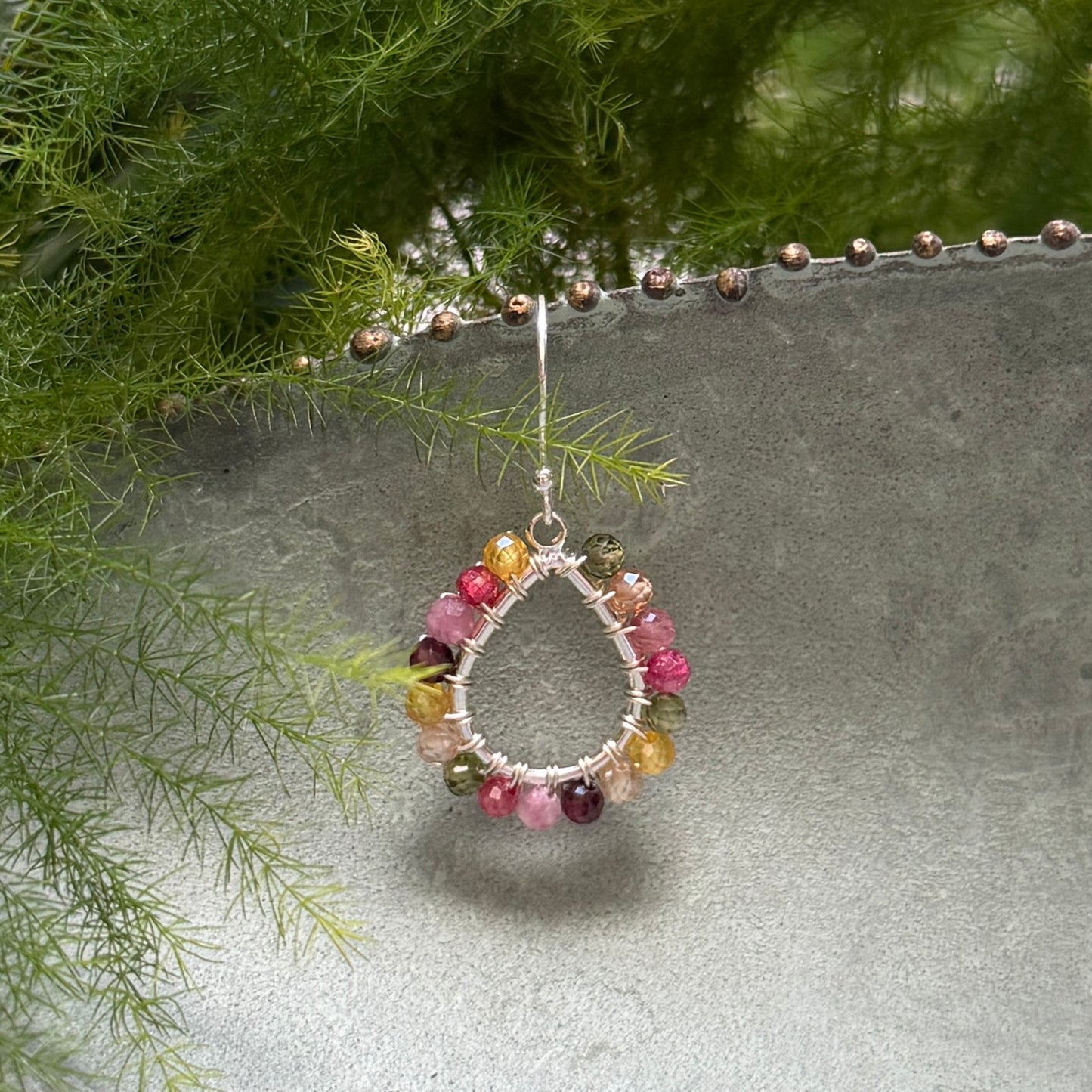 Berry Mini Teardrop Earrings (Silver)