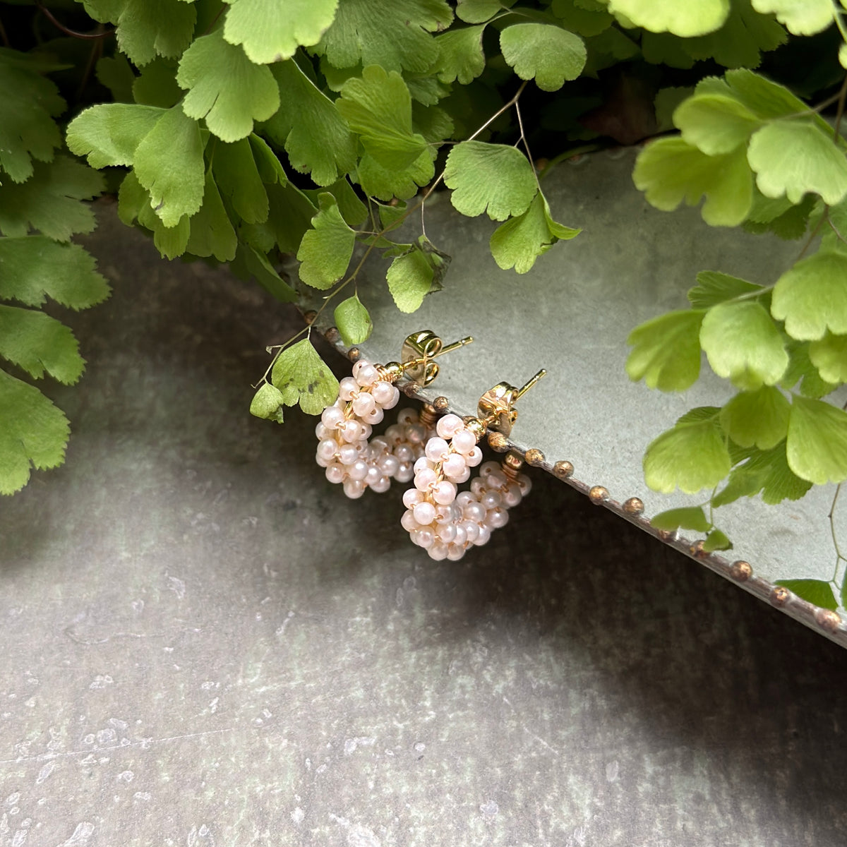 Freshwater Pearl Wrapped Mini Hoops