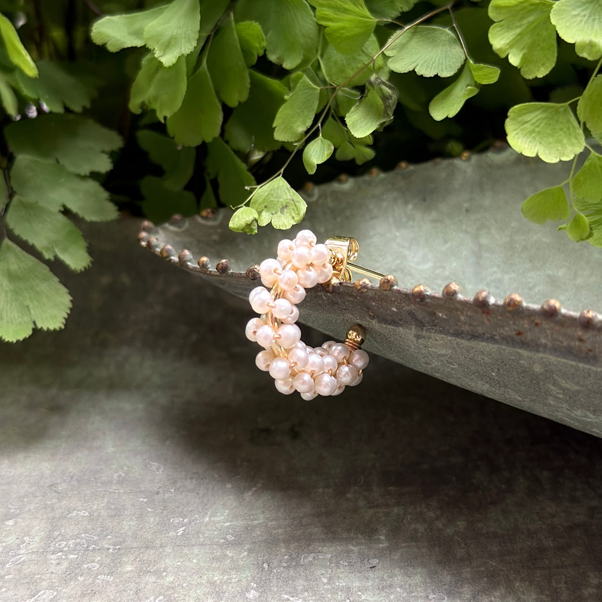 Freshwater Pearl Wrapped Mini Hoops