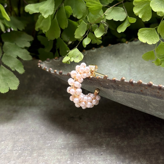 Freshwater Pearl Wrapped Mini Hoops